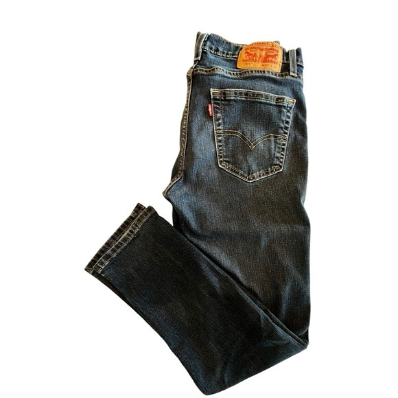 Levi Strauss 511 Jeans Slim Stretch Fit Men Jeans Tag Sz 32x30 Blue - Picture 9 of 9